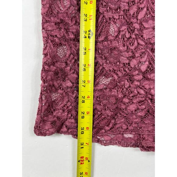 ASOS Lace Crochet Pencil Skirt Pink Purple size 8 - Picture 10 of 11